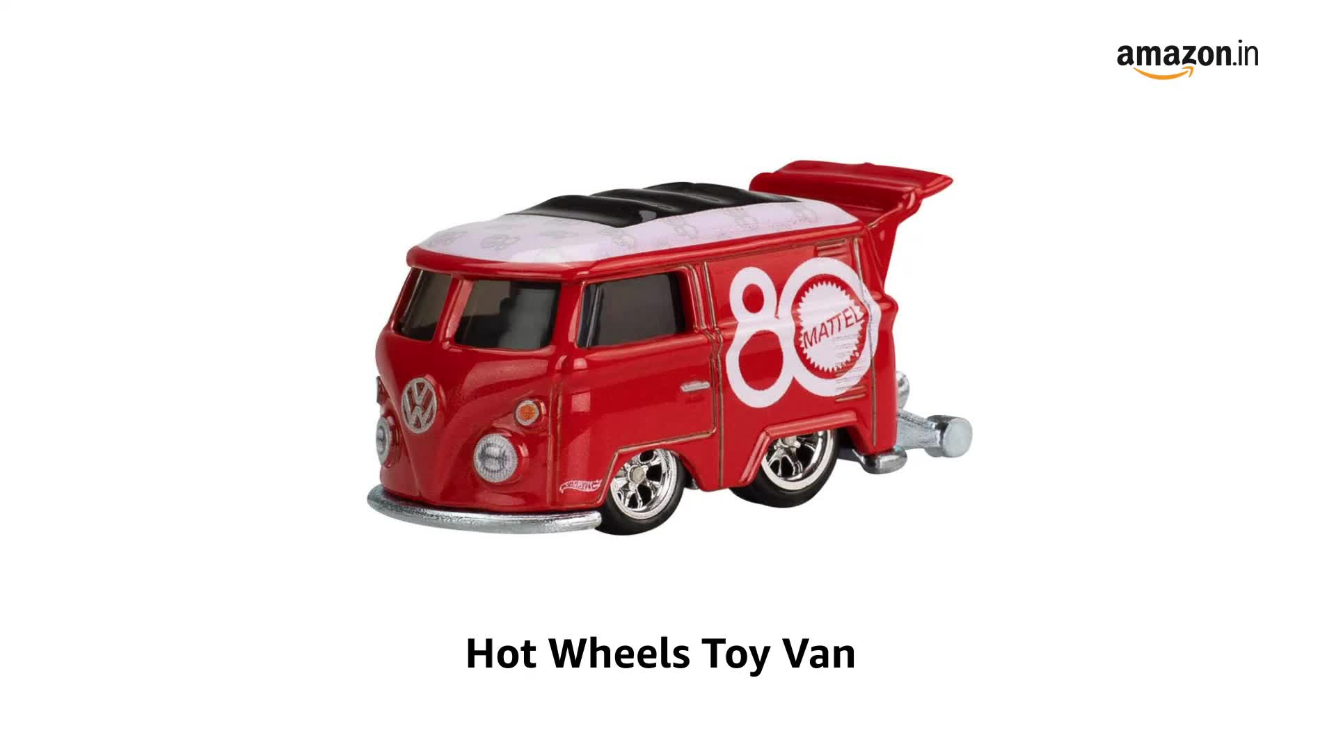 Hot Wheels Toy Van, Premium Mattel 80th Volkswagen Kool Kombi, 1